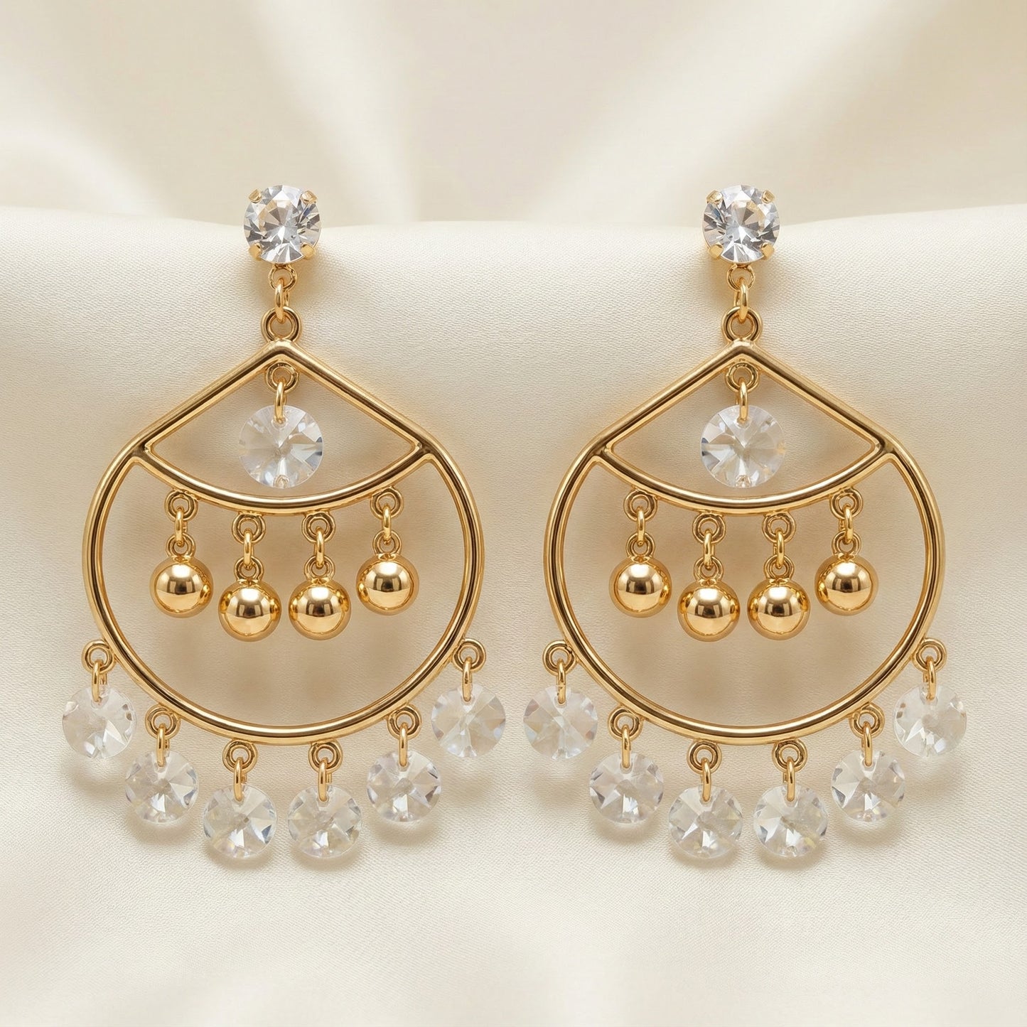 Pretty & Pure™ Lumière Teardrop Crystal Jhumkas