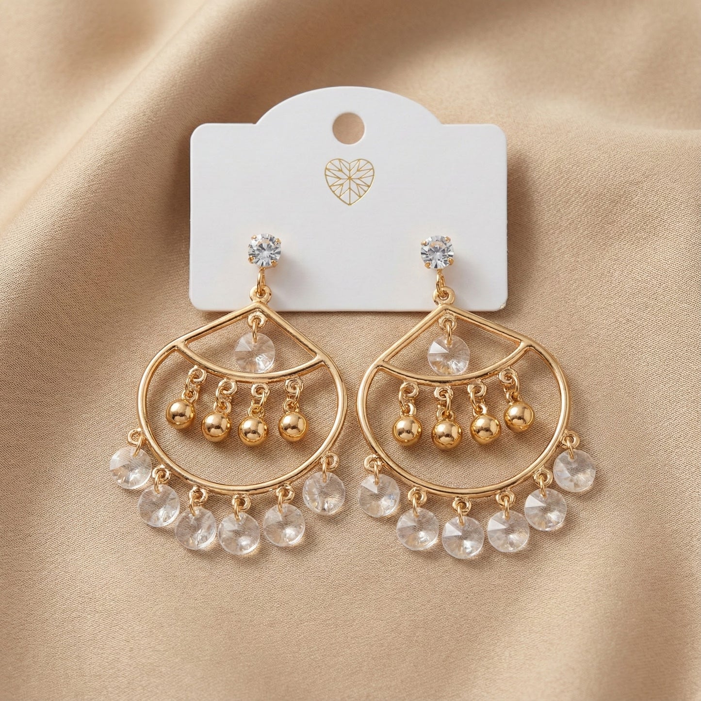 Pretty & Pure™ Lumière Teardrop Crystal Jhumkas