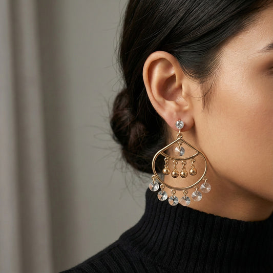 Pretty & Pure™ Lumière Teardrop Crystal Jhumkas