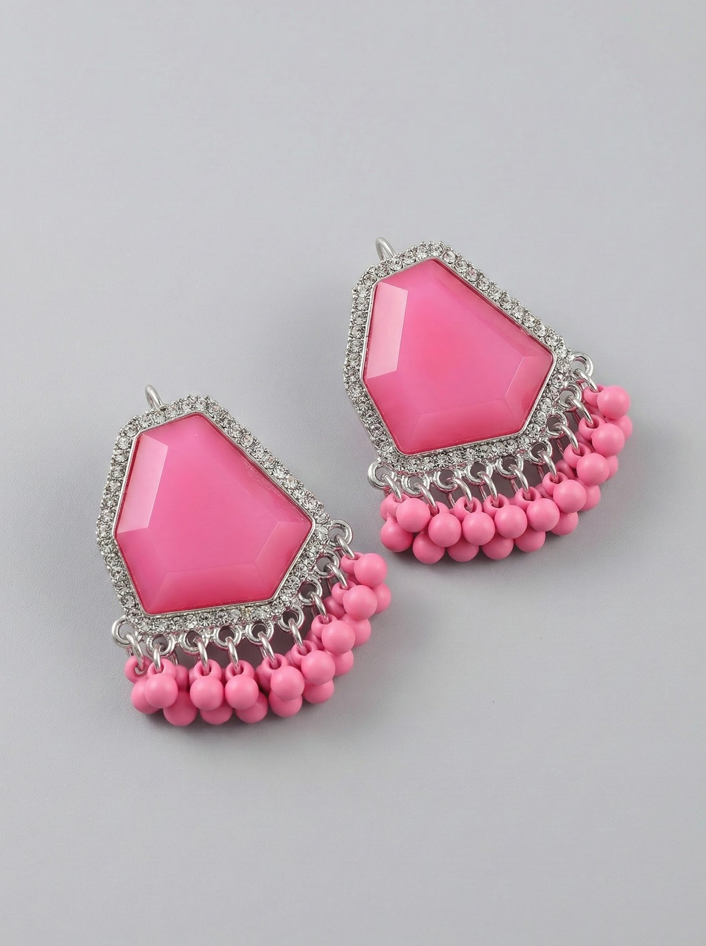Pretty & Pure™ Blush Empress Crystal Jhumkas